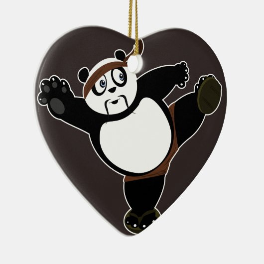 Kampfkunst Panda 2 - braun Keramik Ornament (Rechts)