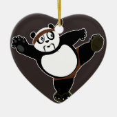 Kampfkunst Panda 2 - braun Keramik Ornament (Vorne)
