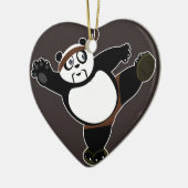 Kampfkunst Panda 2 - braun Keramik Ornament (Links)