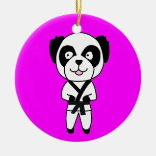 Kampfkunst-Panda-Bärn-Verzierung Keramikornament