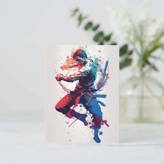 Kampfkunst Postkarte (Stehend Vorderseite)