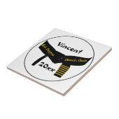 Kampfkunst Sechster Grad Black Belt Tile Fliese (Seite)