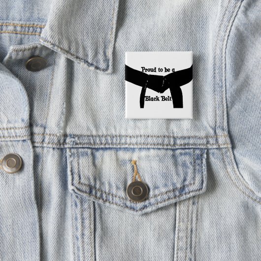 Kampfkunst stolz auf die schwarze Gürtelknopf Button (Beispiel)