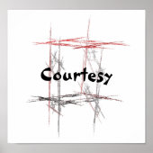 Kampfkunst Taekwondo Tenets Courtesy Poster (Vorne)