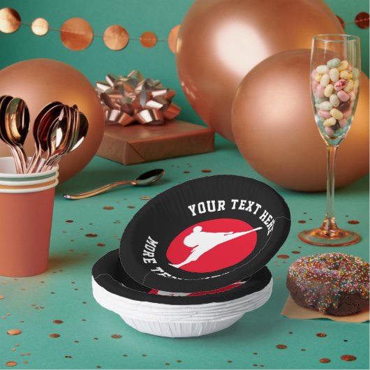 Kampfkunst thematisches Karate Geburtstagsgeschirr Pappteller (Multi)