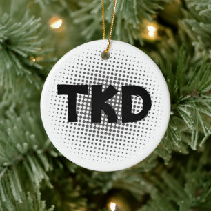 Kampfkunst TKD Dots Keramikornament