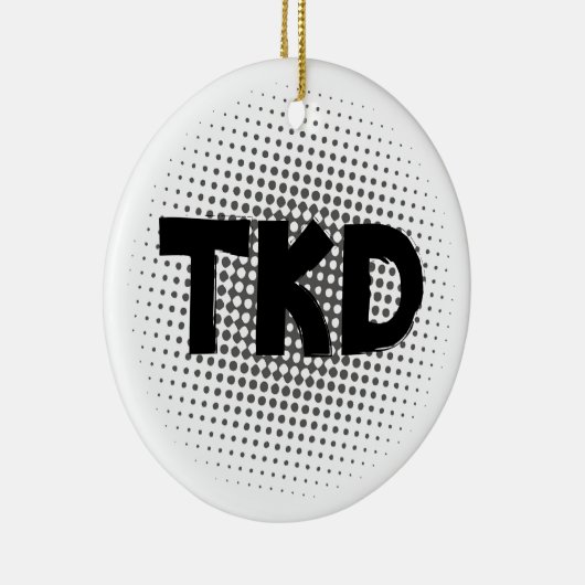 Kampfkunst TKD Dots Keramikornament (Rechts)