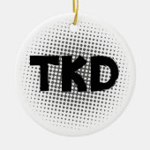 Kampfkunst TKD Dots Keramikornament (Vorne)