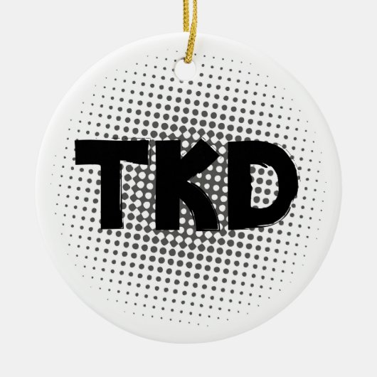 Kampfkunst TKD Dots Keramikornament (Vorne)