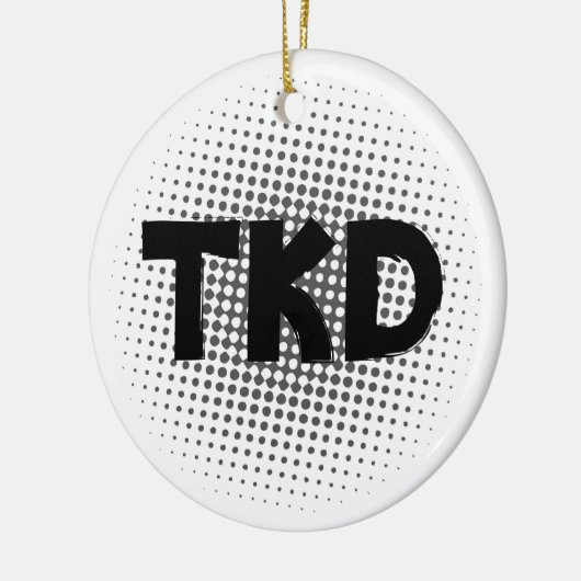 Kampfkunst TKD Dots Keramikornament (Links)