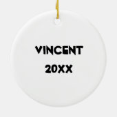 Kampfkunst TKD Dots Keramikornament (Hinten)