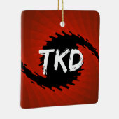 Kampfkunst TKD Hurrikan Keramikornament (Rechts)