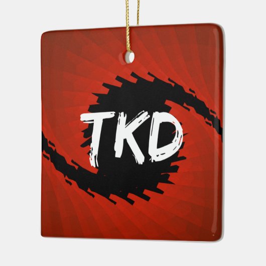 Kampfkunst TKD Hurrikan Keramikornament (Links)