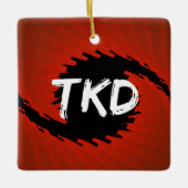Kampfkunst TKD Hurrikan Keramikornament (Vorderseite)