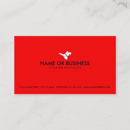 Kampfkunst Visitenkarte (Vorderseite)