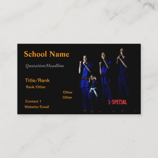 Kampfkunst Visitenkarte (Vorderseite)