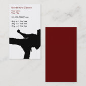 Kampfkunst-Visitenkarten Visitenkarte (Vorne/Hinten)