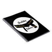 Kampfkunst Zweite Stufe Schwarzer Gürtel Notizblock (Rechte Seite)