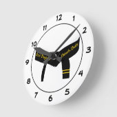 Kampfkunst Zweite Stufe Schwarzer Gürtel Runde Wanduhr (Winkel)
