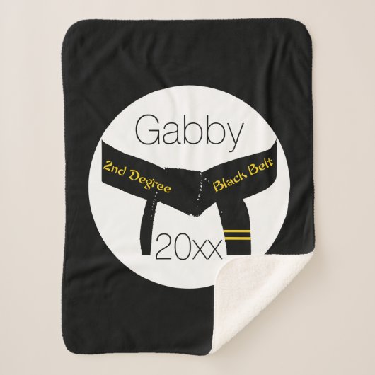 Kampfkunst Zweite Stufe Schwarzer Gürtel Sherpadecke (Vorderseite)