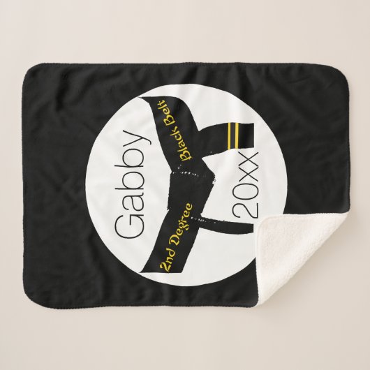 Kampfkunst Zweite Stufe Schwarzer Gürtel Sherpadecke (Vorderseite (Horizontal))