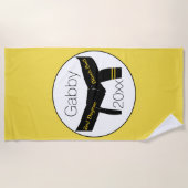 Kampfkunst Zweite Stufe Schwarzer Gürtel Strandtuch (Vorderseite)