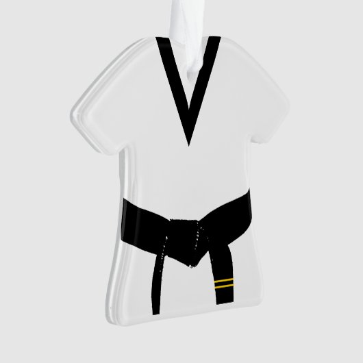 Kampfkunst Zweite Stufe Schwarzer Gürtel Uniform Ornament (Vorderseite)