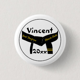 Kampfkunst zweiter Grad Black Belt Button