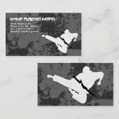 Kampfkünste: Grunge-Silhouetten: Visitenkarte (Vorne/Hinten)