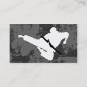 Kampfkünste: Grunge-Silhouetten: Visitenkarte (Rückseite)