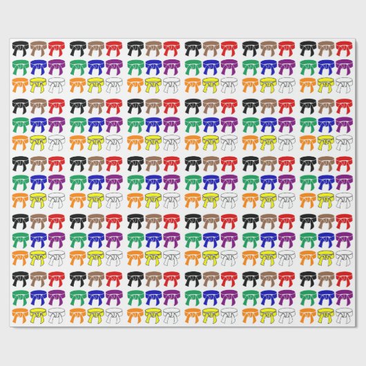 Kampfkünste ordnen Gurt-Packpapier Geschenkpapier (Flach)