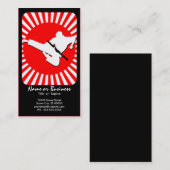 Kampfkünste: rote Strahlen Visitenkarte (Vorne/Hinten)