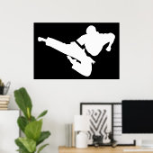 Kampfkünste-Silhouetten Poster (Heimbüro)