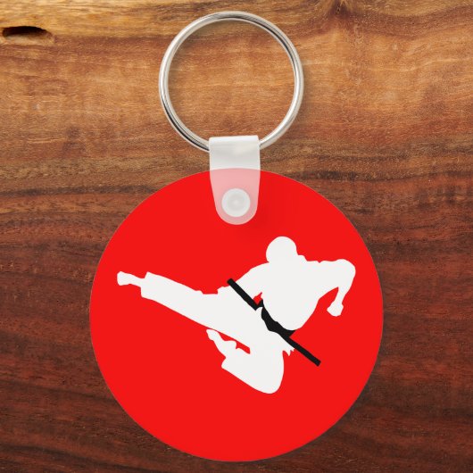 Kampfkünste-Silhouetten Schlüsselanhänger (Vorderseite)