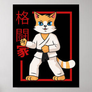 Kampfkunstkatze Kitten Kawaii Cat Lover Poster
