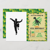 Kampfkünstler - Wählen Sie Hintergrundfarbe Einladung (Vorne/Hinten)