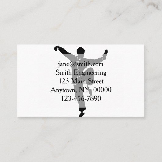 Kampfkünstler - Wählen Sie Hintergrundfarbe Visitenkarte (Vorderseite)