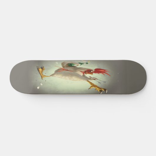 Kampfkünstlerisches Hühnchen Skateboard (Horizontal)