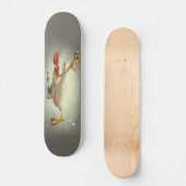 Kampfkünstlerisches Hühnchen Skateboard (Vorderseite)