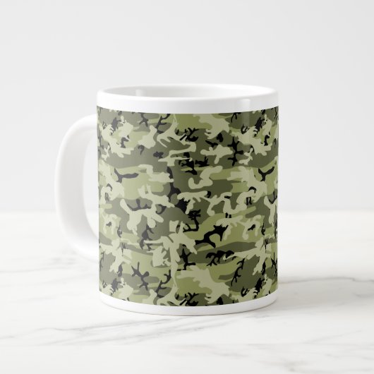 Kampflage Muster, Militärmuster, Camouflage, Armee Jumbo-Tasse (Vorderseite Links)