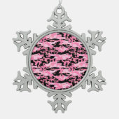 Kampflage Muster, Militärmuster, Camouflage, Armee Schneeflocken Zinn-Ornament (Vorderseite)