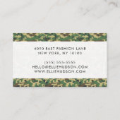 Kampflage Muster, Militärmuster, Camouflage, Armee Visitenkarte (Rückseite)