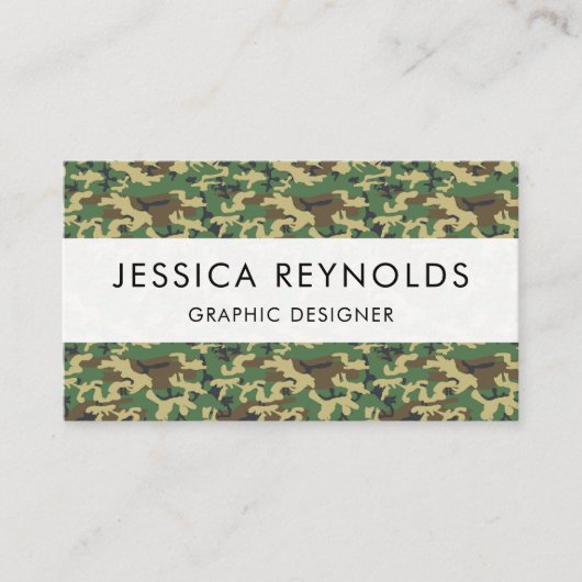 Kampflage Muster, Militärmuster, Camouflage, Armee Visitenkarte (Vorderseite)