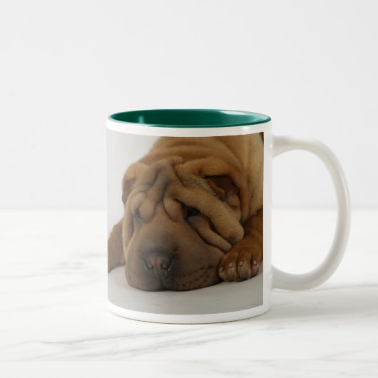 Kampfläufer-Morgen Zweifarbige Tasse (Rechts)