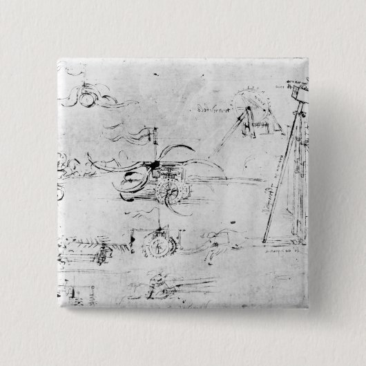 Kampfmittelentwürfe, fol. 40v-a button (Vorderseite)