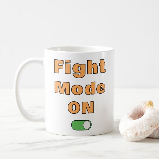 Kampfmodus Ein Kaffeetasse (Mit Donut)