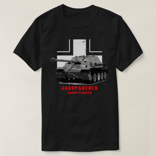 Kampfpanzer Jagdpanther Militärtank WW2 T-Shirt (Design vorne)