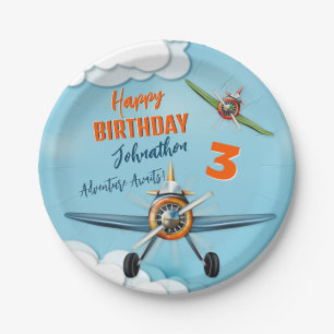 Kampfpilot-Fliegerjunge Geburtstag Pappteller