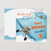 Kampfpilot-Flugzeug-Jungen-Geburtstag (Vorne/Hinten)