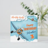 Kampfpilot-Flugzeug-Jungen-Geburtstag (Stehend Vorderseite)